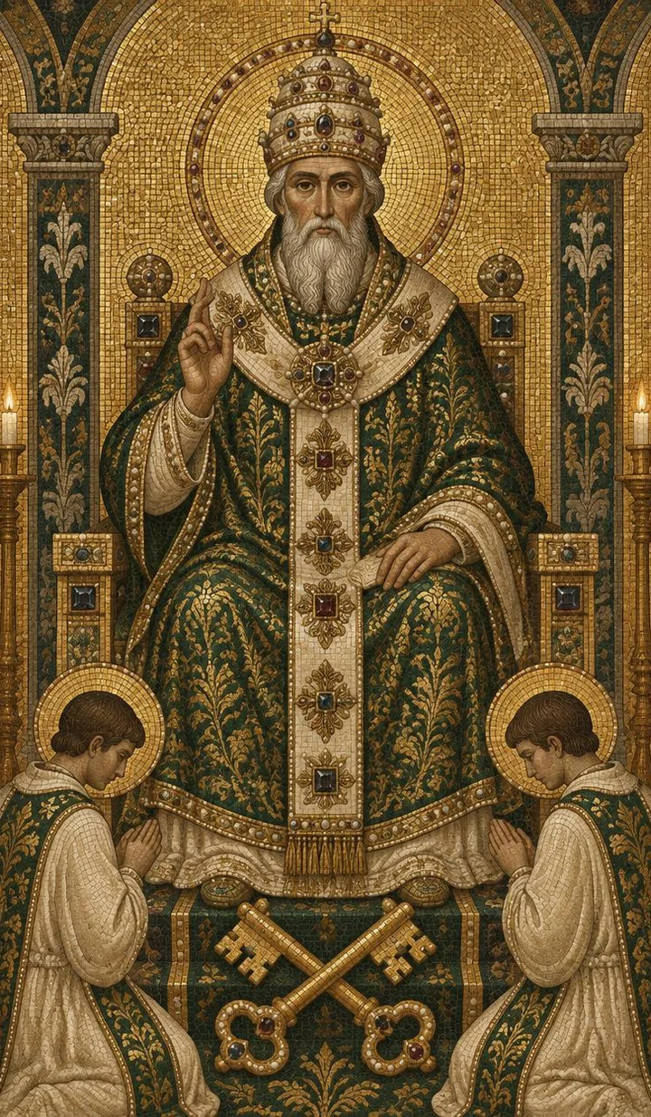 The Hierophant — Byzantine mosaic illustration