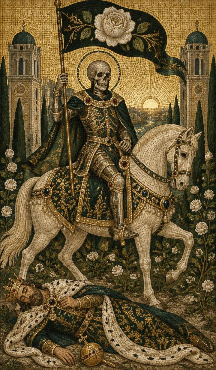 Death — Byzantine mosaic illustration