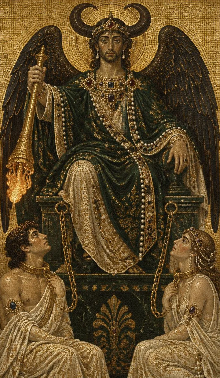 The Devil — Byzantine mosaic illustration